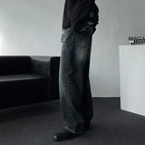 NOS127 Deep Blue Green Wide Denim (XS ~ L)