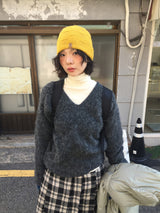 [MD Pick]ウールタッチブラッシュVネックニット (4 Colors)