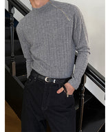 [MUSCLE FIT] Brushed golgi side zipper knit (3color)