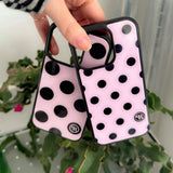 m ドット. (pinkblack) グラスバンパーiPhoneケース