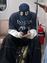 イシューズレイヤードオーバーロングスリーブTシャツ3C