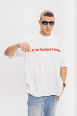 バッドオーメンズスケルトンパフプリントTシャツ