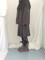 Fingerhole line hooded half zipup
