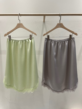  satin lace skirt 