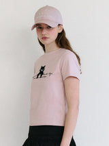 ローラキャットフレンズTシャツ ピンク