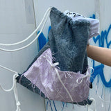 Billie denim string bag