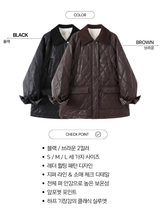 Warm Classic Leather Half Quilting Jacket