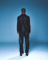 DENIM LINE ZIPPER JACKET (BLACK)