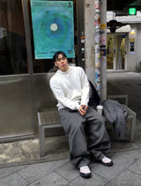 No.1582 wool 70 セットダートワイドスラックス (3color)