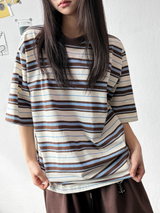 ドゥギー ストライプ オーバーサイズ Tシャツ 3カラー