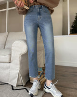 Straight fit denim pants
