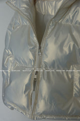 Glossy Two-Way Cropped Short Padded Jacket