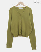 Hunin Basic V-Neck Knit Cardigan