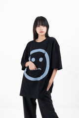FAITH FADE Zippey - Pokey Pocket Oversized Tee (Black)