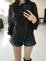 Dear button off-shoulder blouse (2 colors)