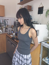 Vicky Basic Ribbed Round Sleeveless