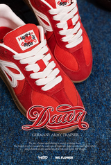 ジョイントネームレトロジャーマントレーニングシューズ - RED