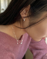 Rosé earring (silver)