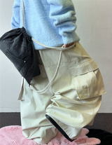 balloon fruity peach-skin cotton cargo balloon pants 🤍🩶🩵 3 COLOR