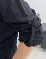 Heren Roll-up Slub Henley Neck Long Sleeve