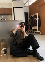  Square Pocket Overfit Corduroy Shirt