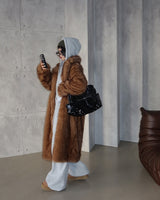 Maxi Raccoon Fake Fur Long Jacket Coat