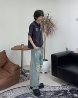 Tony Wappen Stripe Collar Tee