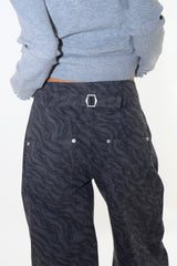 Ghibli pattern cotton wide pants
