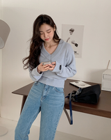クローバーVネックウール50ニット(10color)
