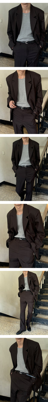 [S/S] High ribbed logo sleeveless(6color)