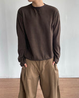 Waffle Crop Long Sleeve Tee