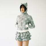 Angel of Star Ruffle Skirt - Grey