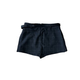 Check wrap skirt pants (belt set)