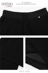 Waffle Asymmetrical Off-Shoulder Sweat Pants Set (TOP+PANTS SET)