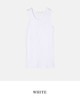 [U-BASIC] Basic U-neck Merryyas Ribbed Sleeveless