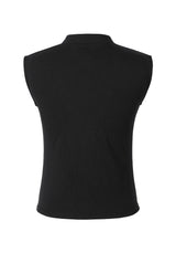Ribbon hole top - black
