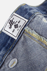 Washed Blade Cut Jeans