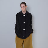 Black Corduroy Double Button Jacket