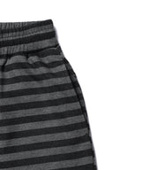 STRIPED FUR KITTEN WIDE SWEAT PANTS BLACK(CV2GFFPA01A)