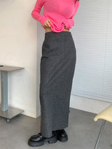WOOL SOFT LONG SKIRT (4COLOR)
