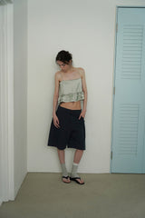 Tie satin blouse_mint