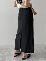 Rivet Stripe H-Line Skirt