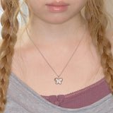butterfly locket necklace silver