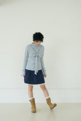 CHOU RIBBON COTTON TOP (BLUE)