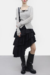 Lopine Cancan Unbalanced Skirt