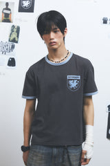 クロウキーズクロップリンガーTシャツ (チャコール)