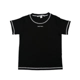 ロゴ刺繍Tシャツ ブラック