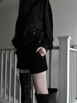 corduroy rivet short pants