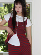 ストライプジャージショーツ (RED)