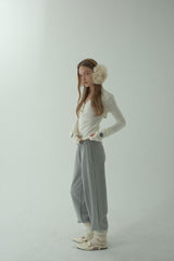 V-BUTTON KNIT LONG SLEEVE_IVORY